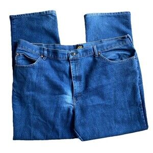 Lee Jeans Mens 46x32 Regular Fit Blue Denim Pants Modern Straight